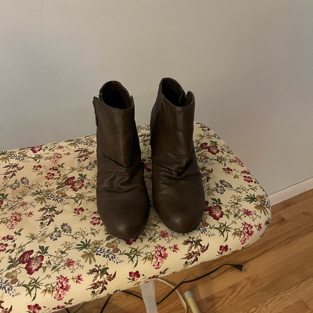 Fergalicious Dark Brown Ankle Booties